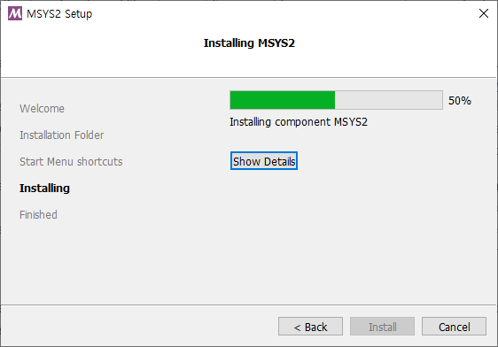 msys2 setup